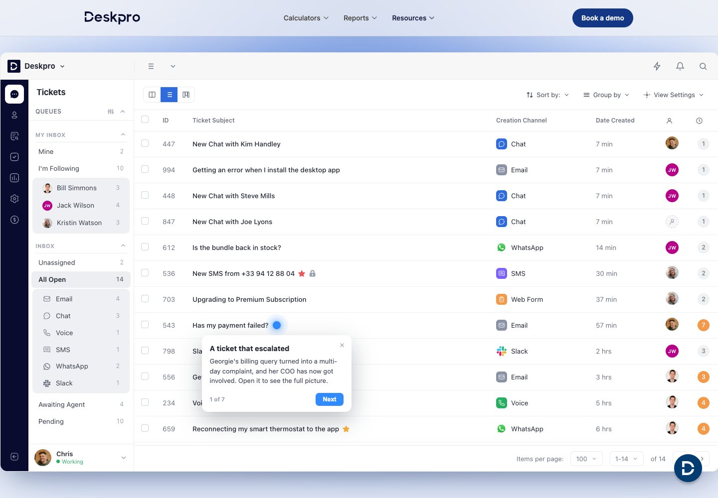 Interactive product demo